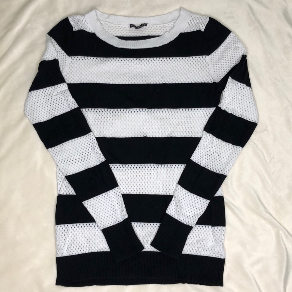 Express Black/White Striped Sweater